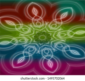 Hallucination. Creative surreal illusive multicolored vector background for design like a drug trip, surrealistic crazy cover. Modern psychedelic trendy fantastic art, kaleidoscopic optical illusion.