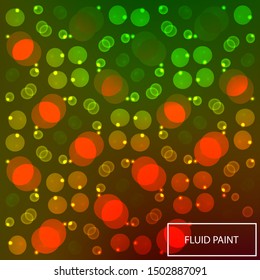 Hallucination. Creative surreal illusive red and green vector background for design like a drug trip, surrealistic crazy cover. Modern psychedelic trendy fantastic art, kaleidoscopic optical illusion.