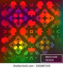Hallucination. Creative surreal illusive red and green vector background for design like a drug trip, surrealistic crazy cover. Modern psychedelic trendy fantastic art, kaleidoscopic optical illusion.
