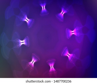 Hallucination. Creative surreal illusive violet vector background for design like a drug trip, surrealistic crazy cover. Modern psychedelic trendy fantastic op art, kaleidoscopic optical illusion.