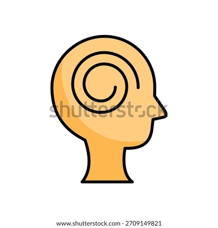 Hallucination icon. isolated on white 