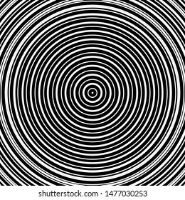 Hallucination. Optical illusion. Kaleidoscope. Twisted illustration. Abstract futuristic background of stripes. Sphere-shaped structure. Vector.