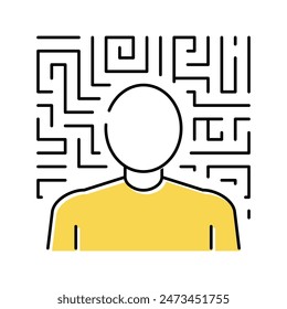 hallucinations psychological problems color icon vector. hallucinations psychological problems sign. isolated symbol illustration