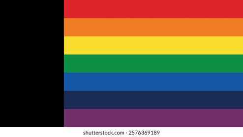 Hallum Rainbow Flag (LGBTQ)  High Quality Illustration