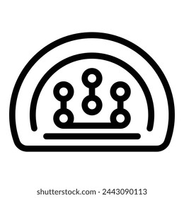 Hallway entrance doormat icon outline vector. Shoes wiping mat. Cozy homecoming accessory