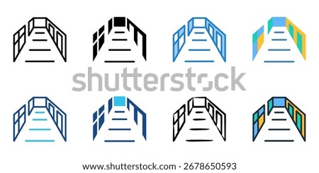 Hallway icon set multiple style collection 

