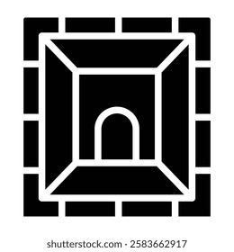 Hallway Vector Glyph Icon Vector Design