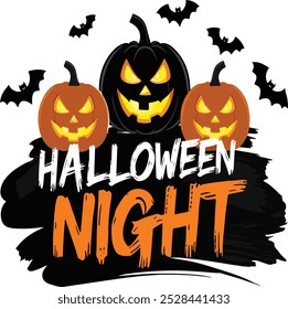 Hallween Night Party Vetor design