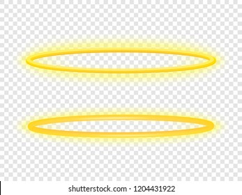Halo Angel Ring . Holy Golden Nimbus Circle Isolated
