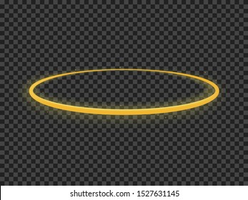 Halo angel ring . Isolated holy circle vector . 