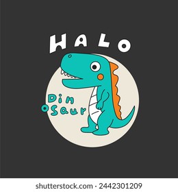 halo dinosaur vector graphic illustration 