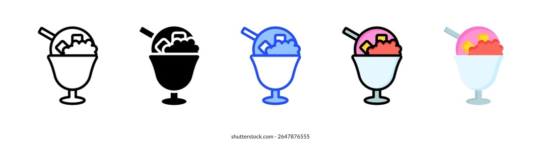 Halo Halo Icon Collection With Multiple Styles