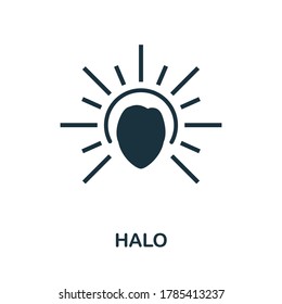 Halo icon. Simple element from religion collection. Creative Halo icon for web design, templates, infographics and more