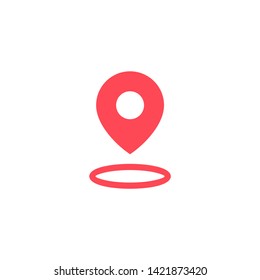 halo pin secure location logo vector icon illustration