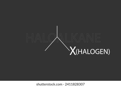 Haloalkane molecular skeletal chemical formula