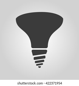 The halogen bulb icon. Lamp and bulb, lightbulb symbol.UI. Web. Logo. Sign. Flat design. App. Stock vector