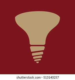 The halogen bulb icon. Lamp and bulb, lightbulb symbol.UI. Web. Logo. Sign. Flat design. App. Stock vector