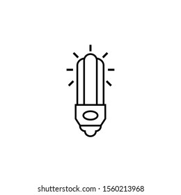 halogen bulb idea icon line style illustration