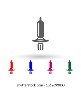 Halogen bulb multi color icon. Simple glyph, flat vector of car repear icons for ui and ux, website or mobile application