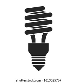 Halogen bulb vector icon. Black vector icon isolated on white background halogen bulb.