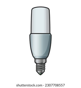 Icono vectorial de la bombilla halógena. Icono de vector de color aislado en la bombilla halógena de fondo blanco.