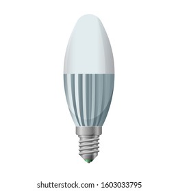 Halogen bulb vector icon. Realistic vector icon isolated on white background halogen bulb.