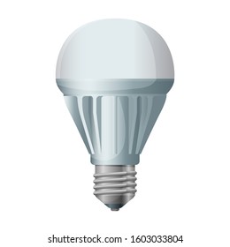 Halogen bulb vector icon. Realistic vector icon isolated on white background halogen bulb.