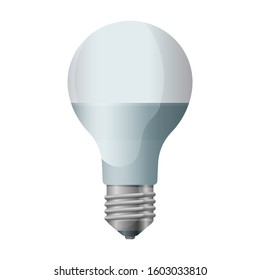 Halogen bulb vector icon. Realistic vector icon isolated on white background halogen bulb.