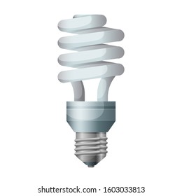 Halogen bulb vector icon. Realistic vector icon isolated on white background halogen bulb.