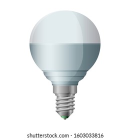Halogen bulb vector icon. Realistic vector icon isolated on white background halogen bulb.