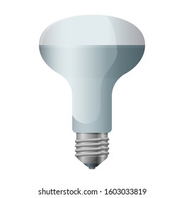 Halogen bulb vector icon. Realistic vector icon isolated on white background halogen bulb.