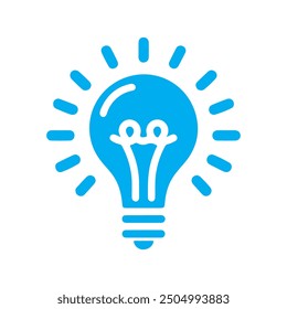 Halogen bulb vector icon with white background in modern simple design.