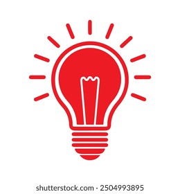 Halogen bulb vector icon with white background in modern simple design.