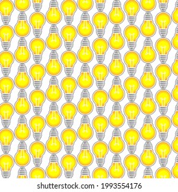 Halogen filament light bulb pattern business background