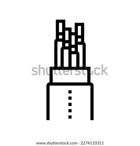 halogen free flame retardant cable line icon vector. halogen free flame retardant cable sign. isolated contour symbol black illustration