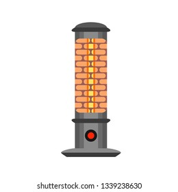 Halogen heater icon. Flat illustration of halogen heater vector icon for web design