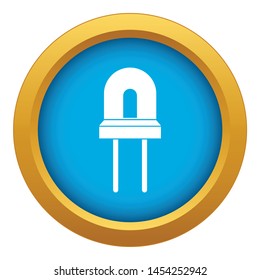 Halogen lamp icon blue vector isolated on white background for any design