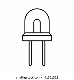 Halogen lamp icon in outline style isolated on white background