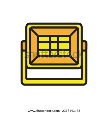 Halogen Lamp Icon Vector Illustration
