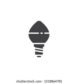 Halogen Lamp vector icon. filled flat sign for mobile concept and web design. Light bulb glyph icon. Symbol, logo illustration. Vector graphics