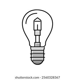 halogen light bulb color icon vector. halogen light bulb sign. isolated symbol illustration