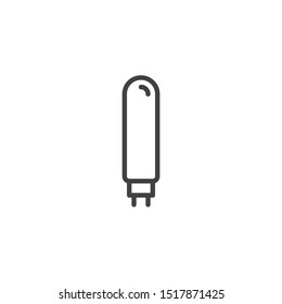 Halogen light bulb line icon. linear style sign for mobile concept and web design. Lamp outline vector icon. Symbol, logo illustration. Vector graphics