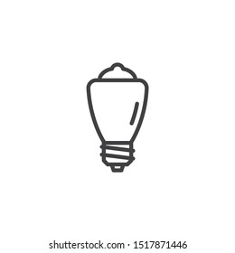 Halogen light bulb line icon. linear style sign for mobile concept and web design. Lamp outline vector icon. Symbol, logo illustration. Vector graphics