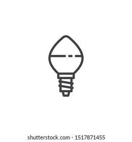 Halogen light bulb line icon. linear style sign for mobile concept and web design. Lamp outline vector icon. Symbol, logo illustration. Vector graphics