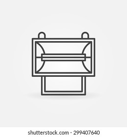 Halogen spotlight projector icon - vector thin line logo or symbol