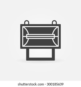 Halogen spotlight projector icon - vector black logo or symbol