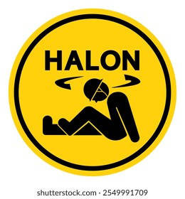 Halon Symbol Sign, Vector Illustration, Isolate On White Background Label.EPS10