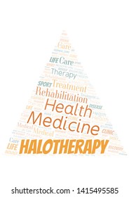 Halotherapy word cloud. Wordcloud made with text only.