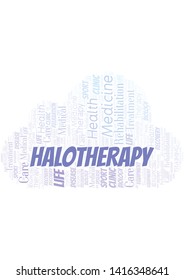 Halotherapy word cloud. Wordcloud made with text only.