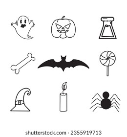 haloween design vector cute element 